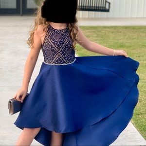 Girls Navy Cocktail Dress